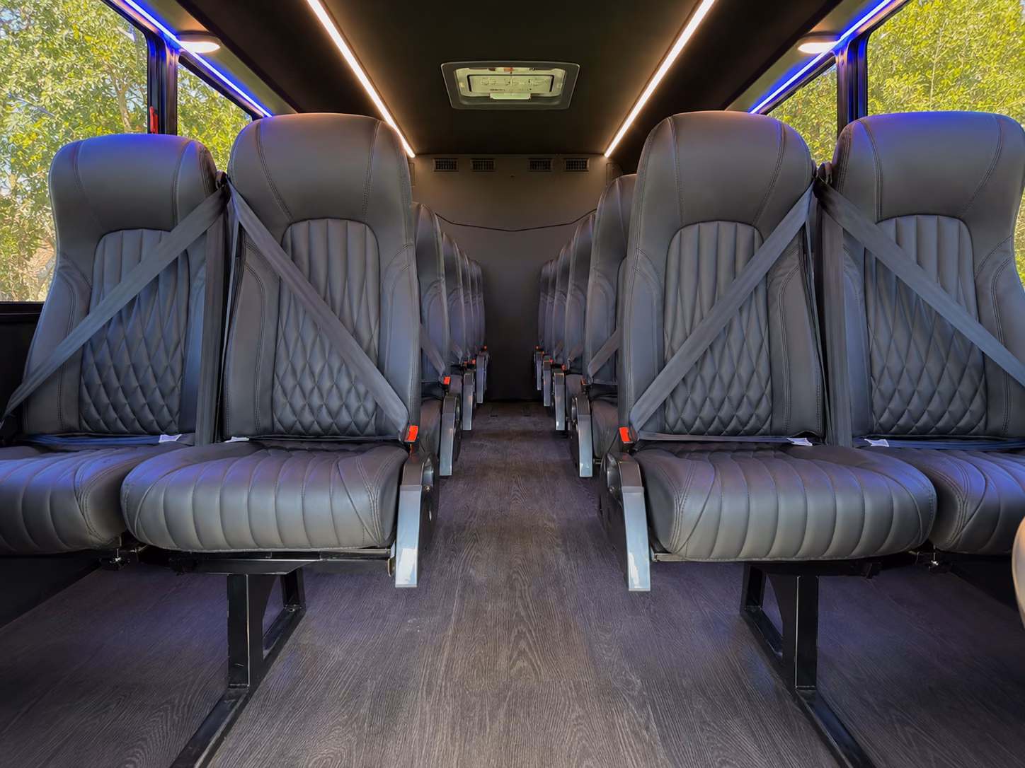 gilroy 18 passenger minibus inside