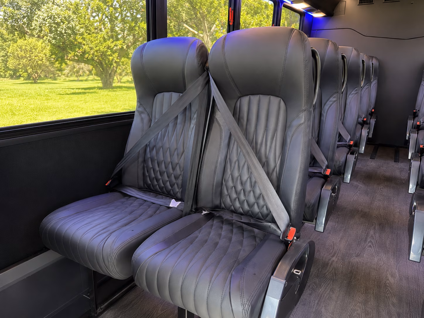 gilroy 18 passenger minibus interior