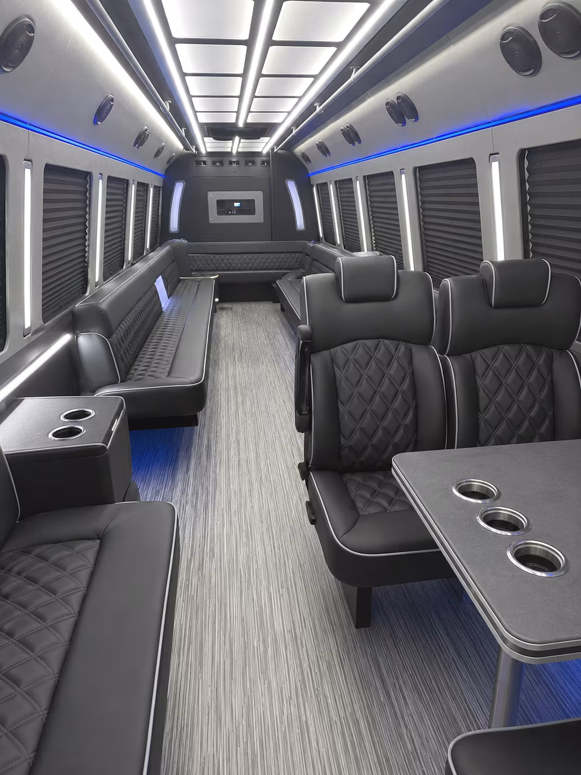 gilroy 25 passenger party bus inside