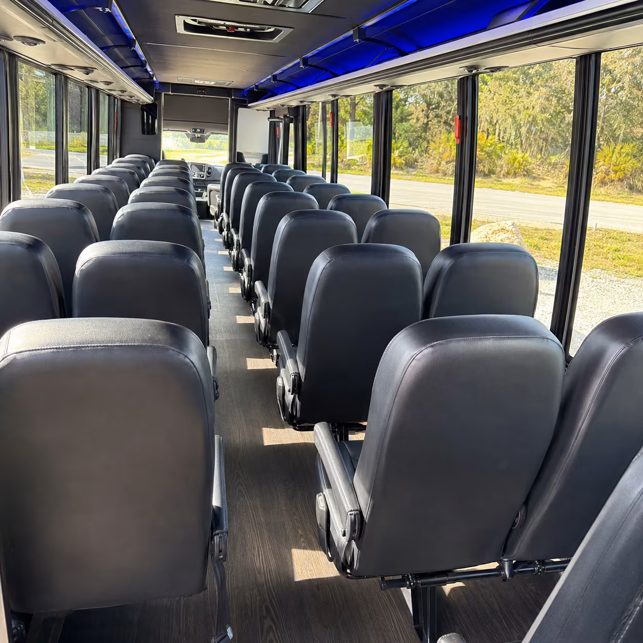 gilroy 35 passenger minibus inside