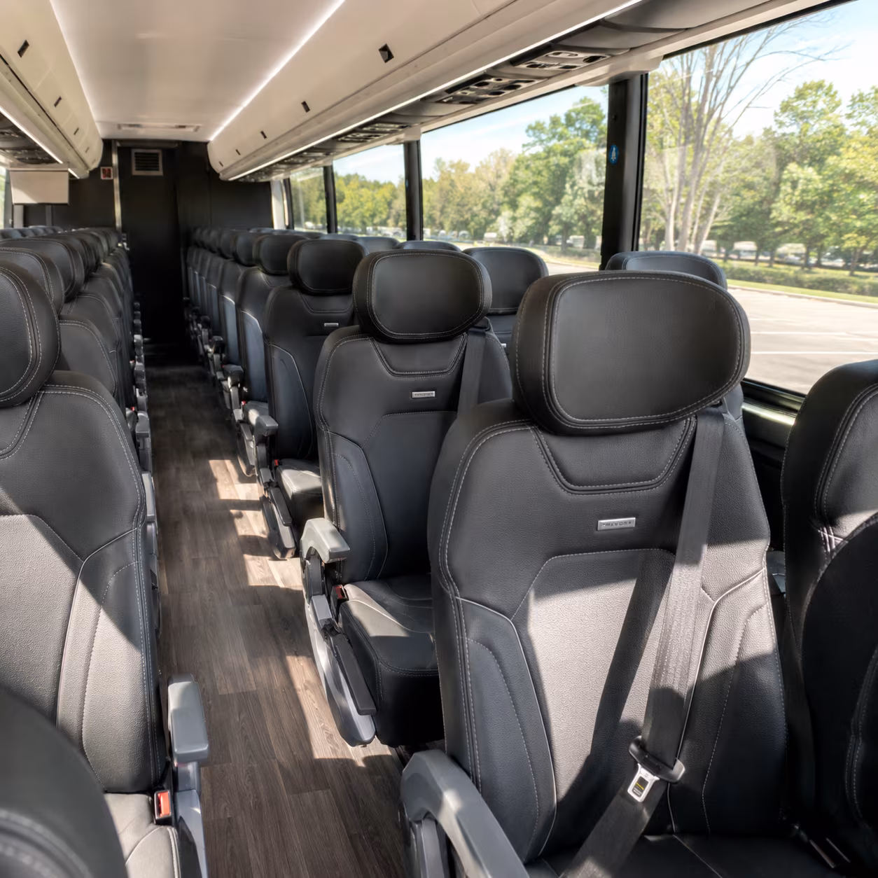 gilroy 56 passenger charter bus inside