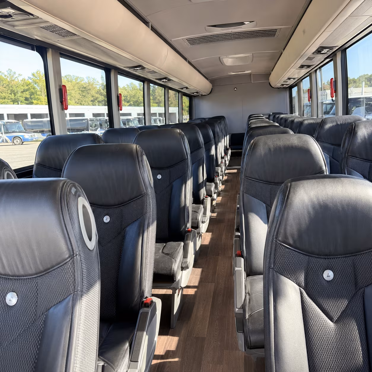 large group charter buses for corporate retreats along the central coast